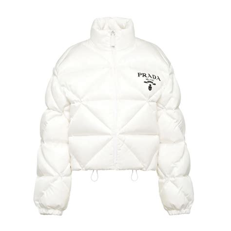 prada white bomber jacket|Prada bomber jackets women's.